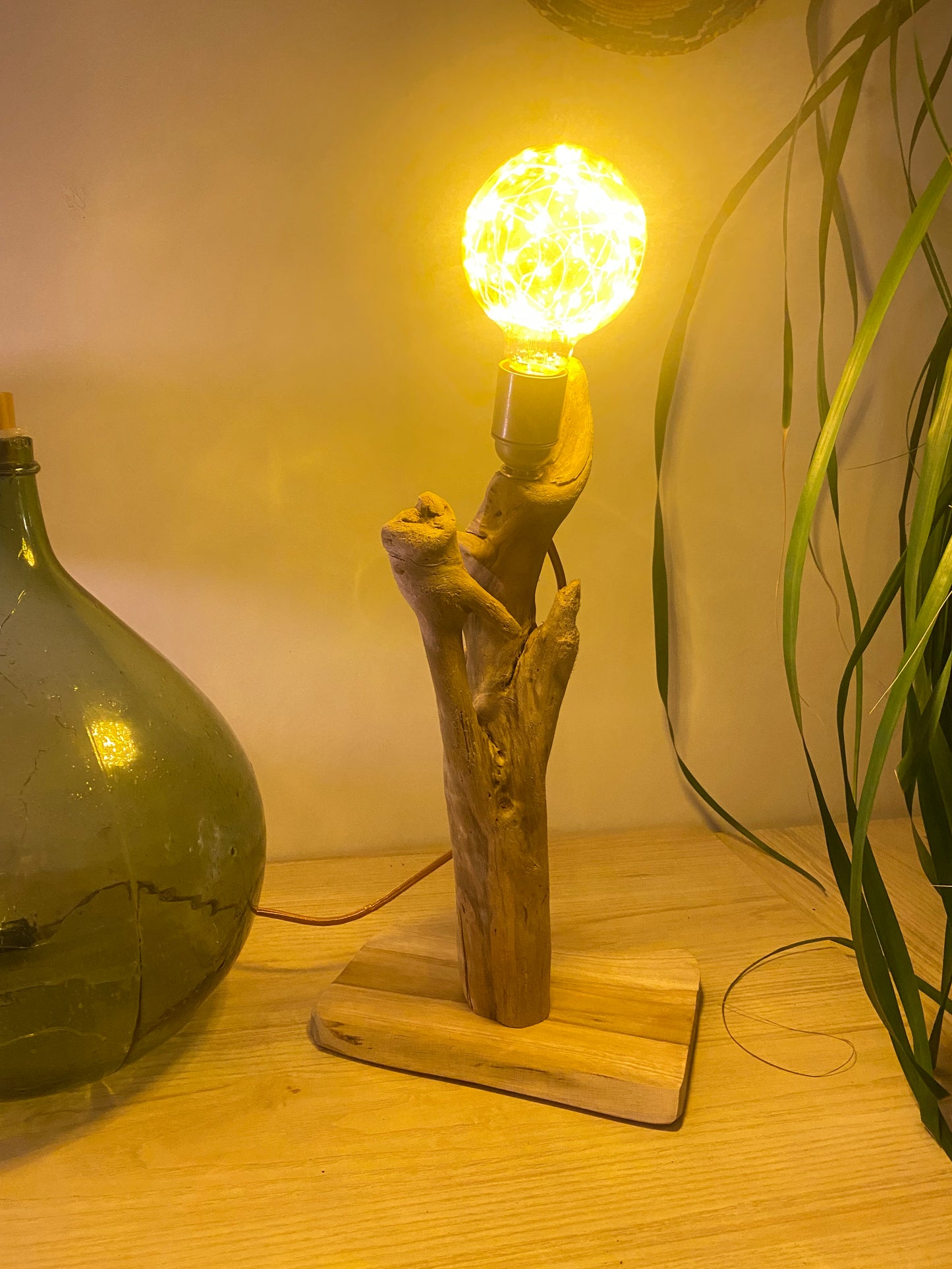 Lampe bois joli